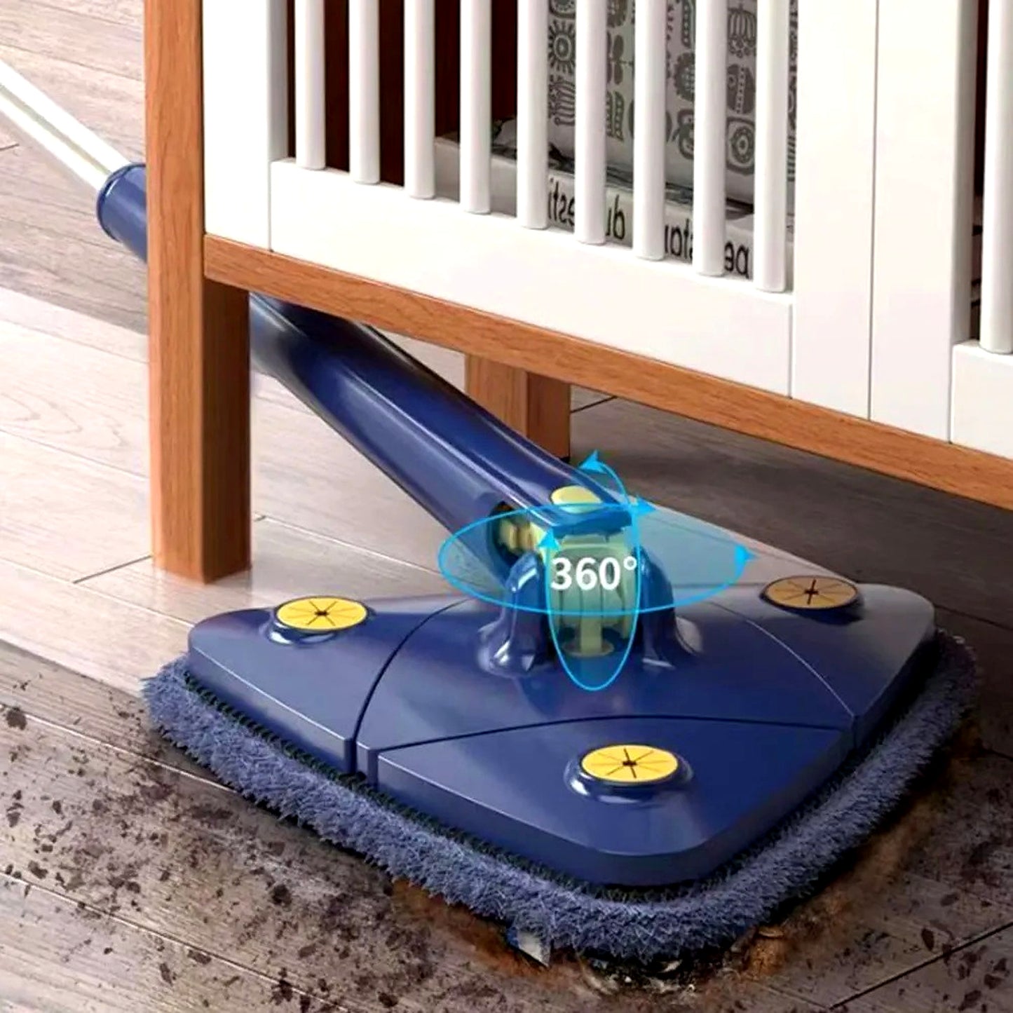 Trapeador Triangular giratorio 360° para limpieza profunda , Limpieza sin límites